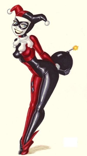 338x605 harley quinn easy drawing - Classic Harley Quinn Drawing