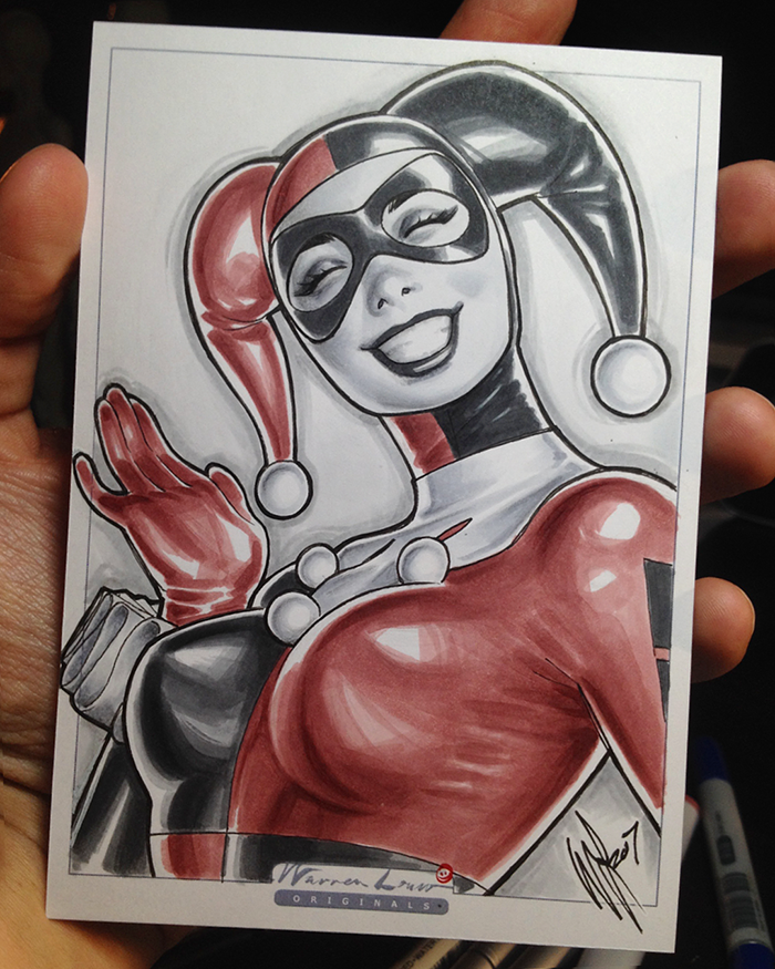 700x875 classic harley quinn - Classic Harley Quinn Drawing