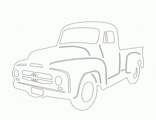 Classic Truck Drawing