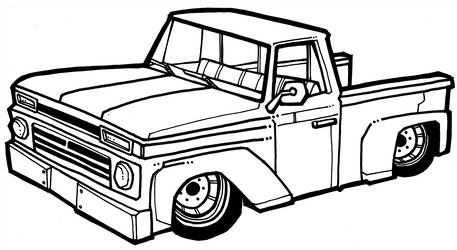 457x250 classic truck - Classic Truck Drawing