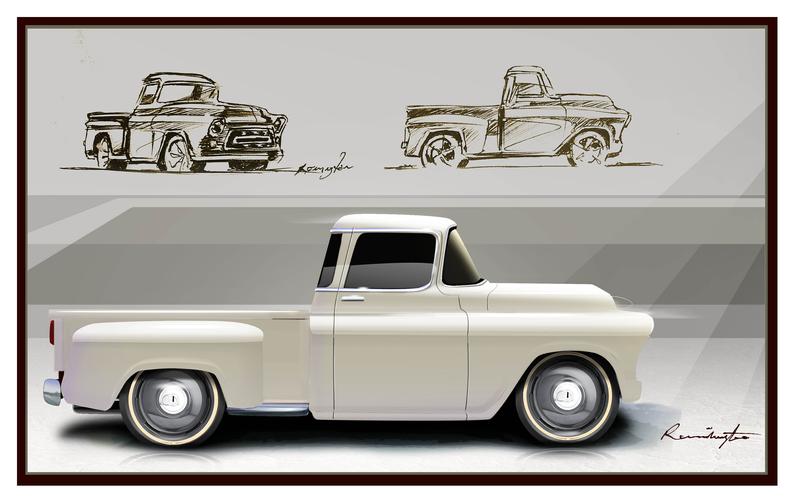 794x499 classic truckscars chevy chevrolet pick up truck etsy - Classic Truck Drawing