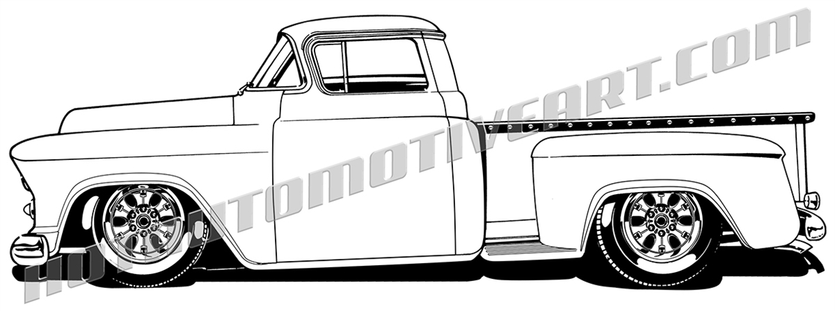 Classic Truck Drawing at PaintingValley.com | Explore collection of ...