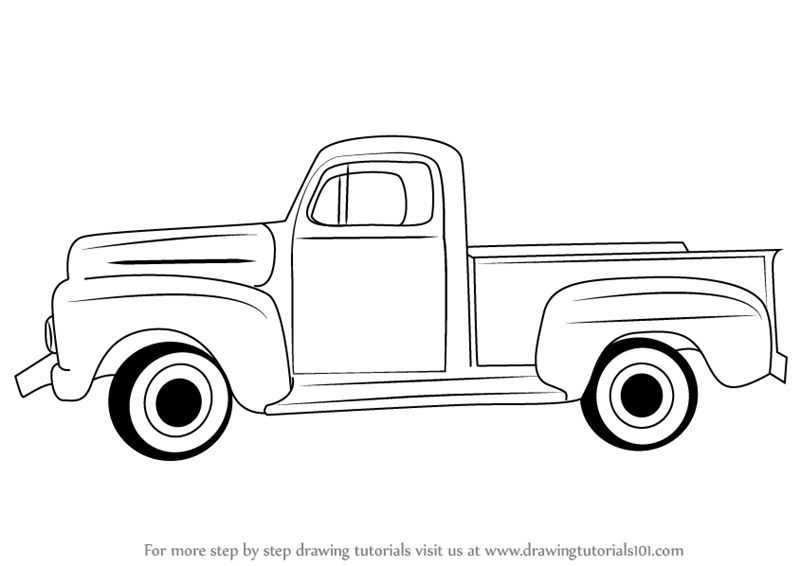 Classic Truck Drawing At Paintingvalley Com Explore Collection