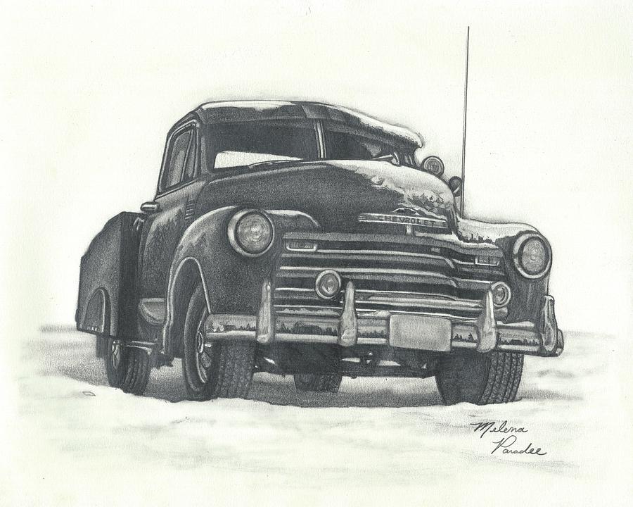 900x720 classic chevy pick up truck drawing - Classic Truck Drawing