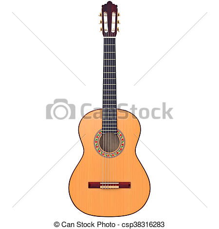 450x470 classical guitar, front view classical guitar acoustic with nylon - Classical Guitar Drawing