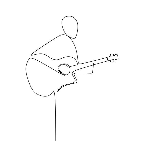 Classical Guitar Drawing at PaintingValley.com | Explore collection of ...