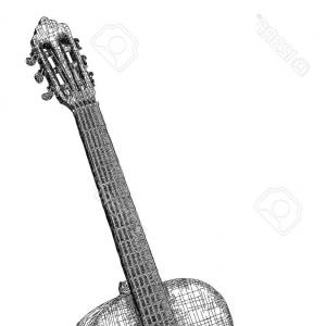 Classical Guitar Drawing at PaintingValley.com | Explore collection of ...