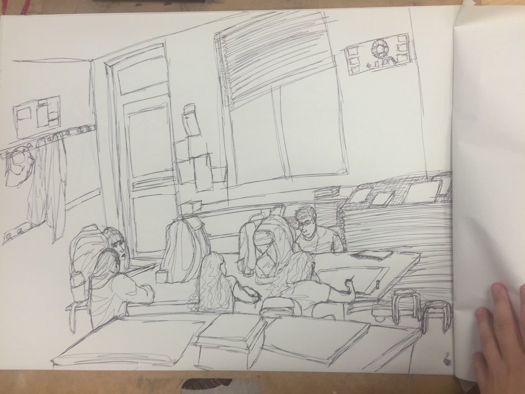1066x800 contour line classroom drawing - Classroom Drawing