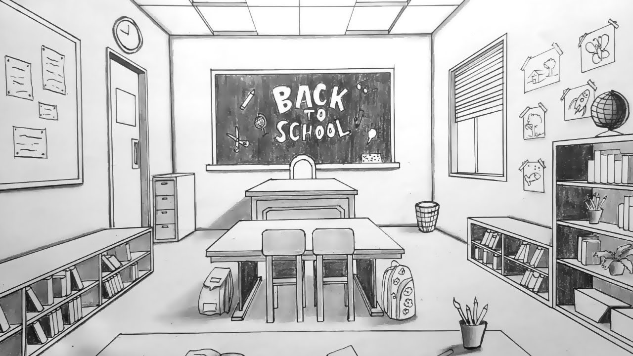 Classroom Drawing at PaintingValley.com | Explore collection of