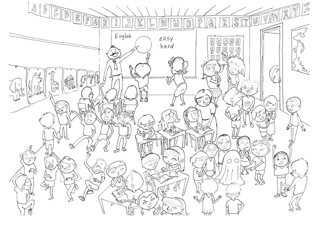 640x466 free photo classroom education lesson activity group drawing - Classroom Drawing