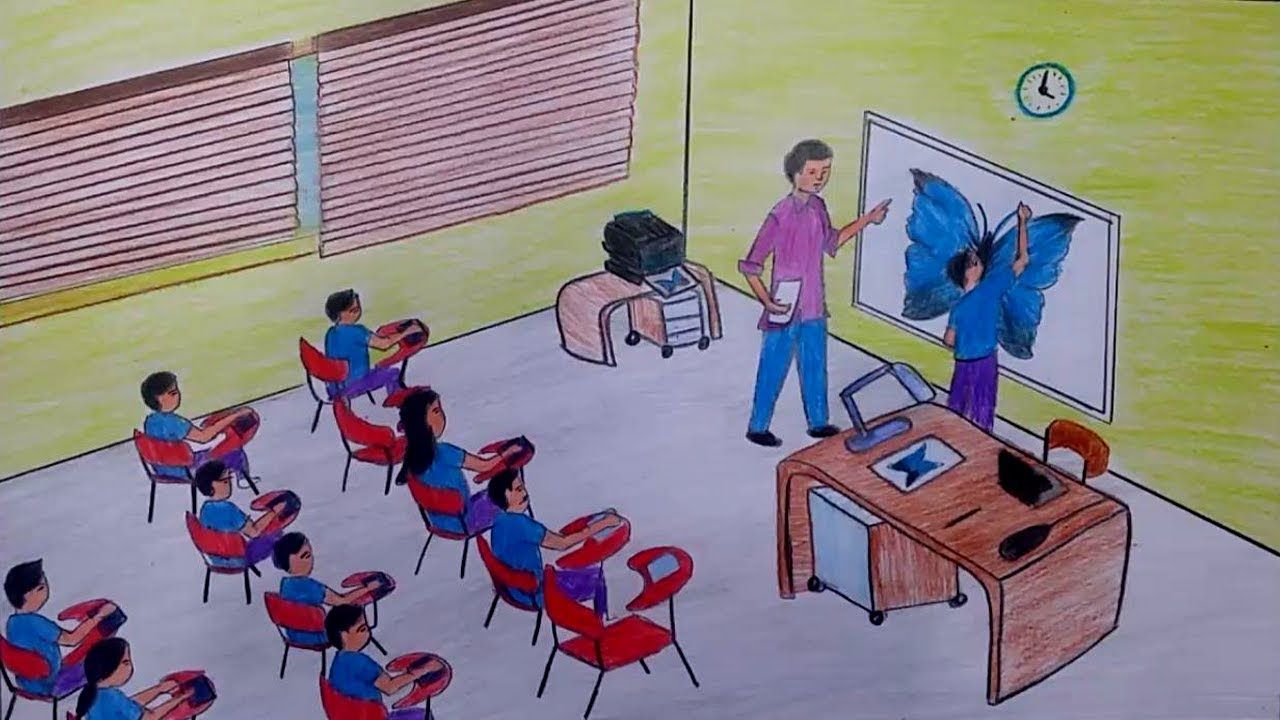 Classroom Drawing Images at PaintingValley.com | Explore collection of