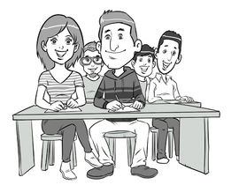 270x210 simple classroom black white clipart - Classroom Drawing Images