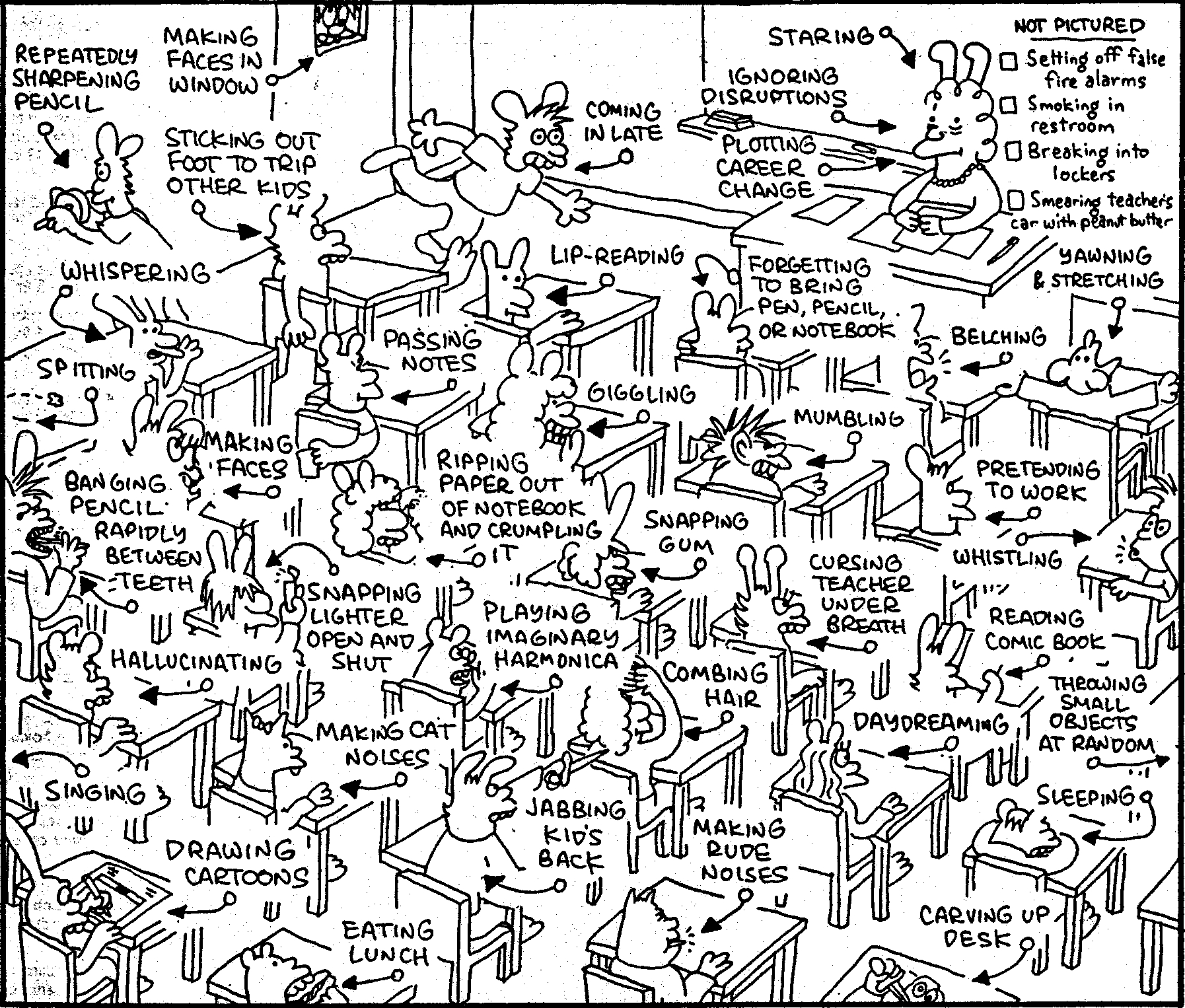 1794x1526 Classroom Management - Classroom Line Drawing