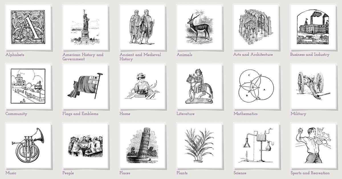 1200x630 clipart etc free educational illustrations for classroom use - Classroom Line Drawing