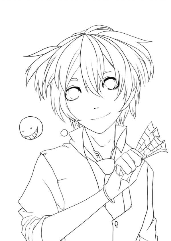 600x845 Line Art Nagisa - Classroom Line Drawing