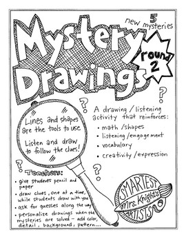 270x350 Mystery Drawings Round - Classroom Line Drawing