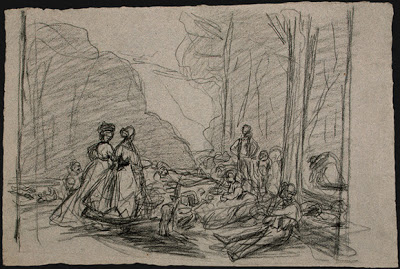 400x269 travels with a sketchbook in monet's sketchbooks - Claude Monet Drawings