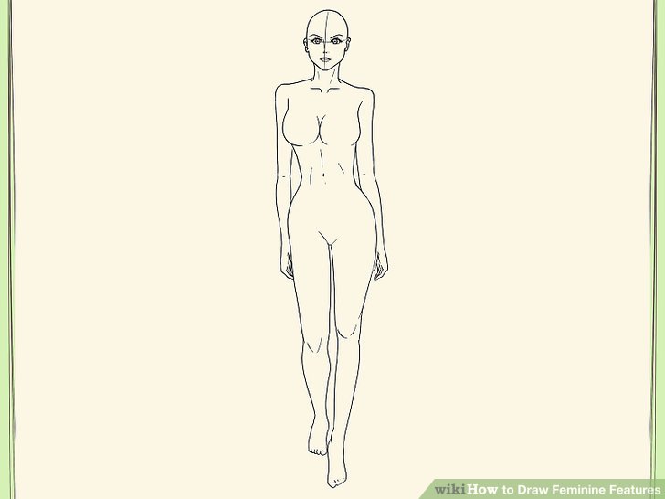 728x546 how to draw feminine features steps - Clavicle Drawing