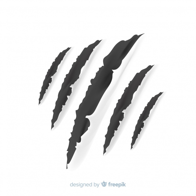 626x626 Tiger Claws Marks Vector Free Download - Claw Marks Drawing