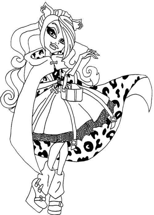 500x695 Free Baby Monster High Coloring Pages Awesome Clawdeen Wolf - Clawdeen Wolf Drawing