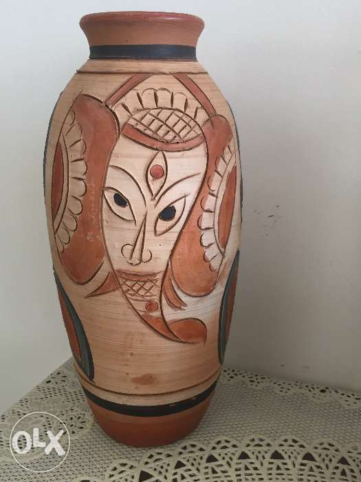 525x700 Harappan Style Handmade Clay Pot - Clay Pot Drawing