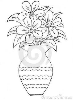 236x324 Best Sketches Of Flowers In A Vase Images Flower Drawings - Clay Pot Drawing