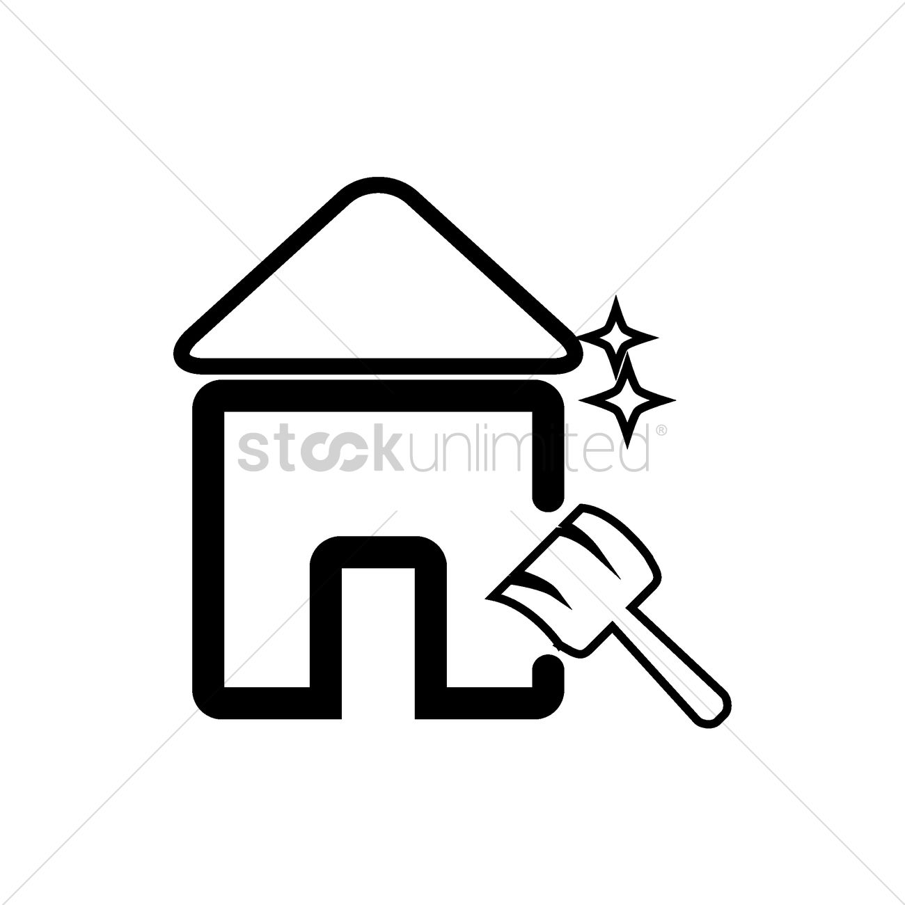 1300x1300 clean house vector image - Clean House Drawing