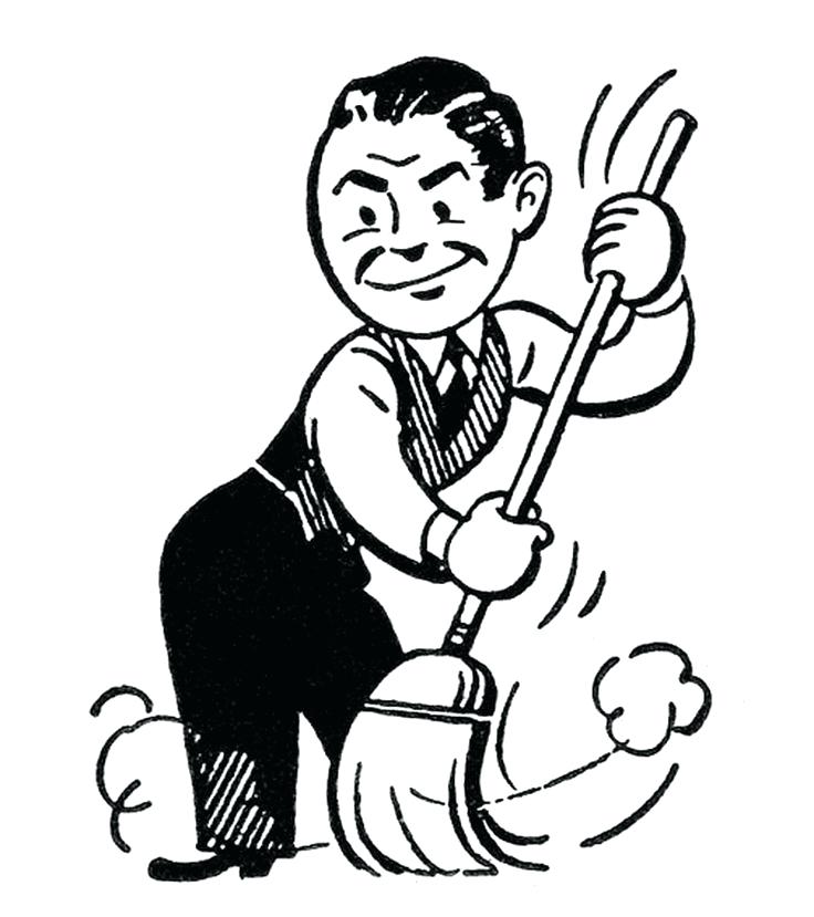 736x829 house cleaning clip art black and white clean house drawing at com - Clean House Drawing