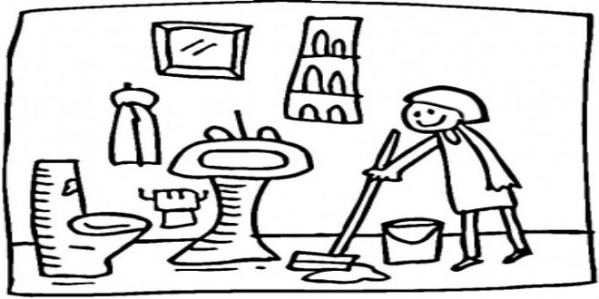 660x330 bathroom cleaning checklist - Clean Toilet Drawing