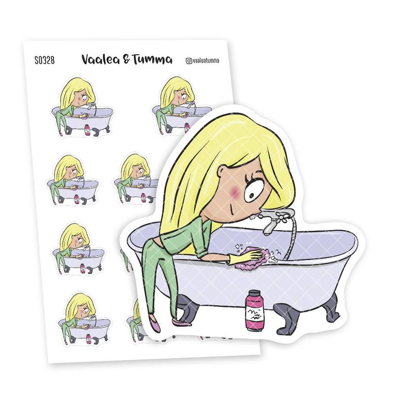 794x794 clean your bathroom planner stickers vaalea etsy - Clean Toilet Drawing