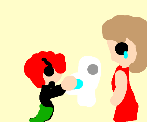 300x250 Guy Yells - Clean Toilet Drawing