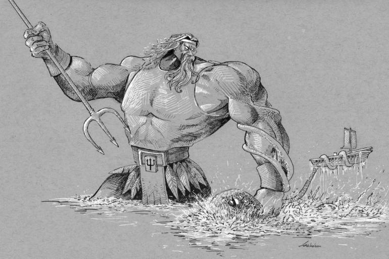 770x514 poseidon cleaning house drawing - Cleaning Drawing