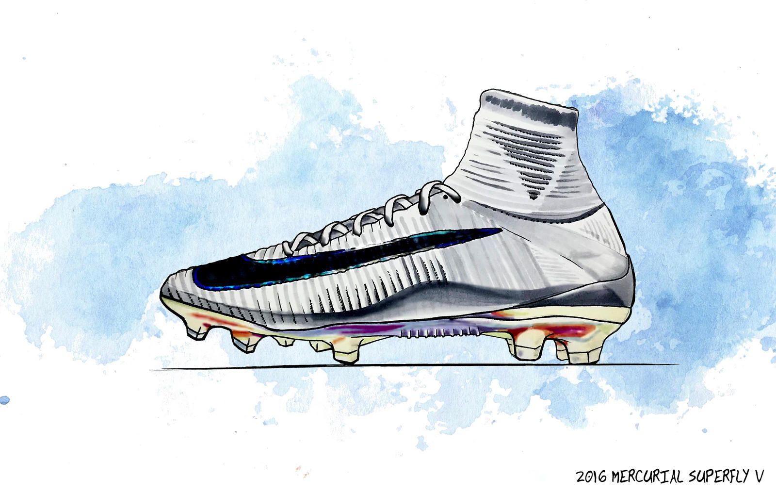 1600x1018 highlights of the nike mercurial soccer cleats in drawing - Cleats Drawing