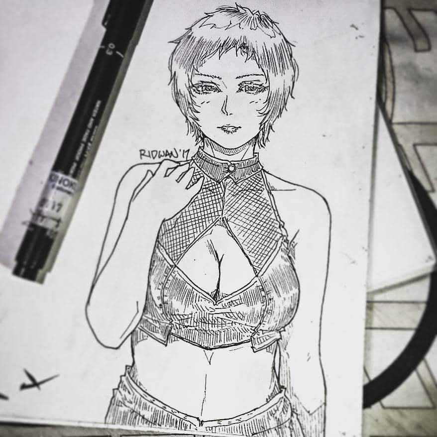 878x878 ridwan chandra on twitter midnight short haired girl - Cleavage Drawing