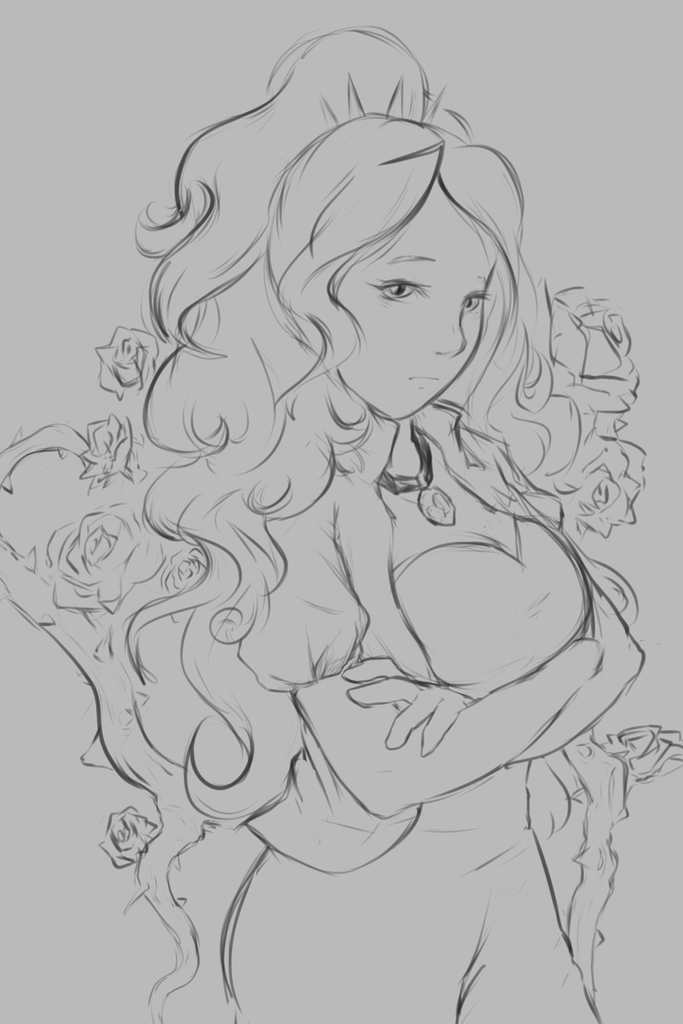 683x1024  - Cleavage Drawing