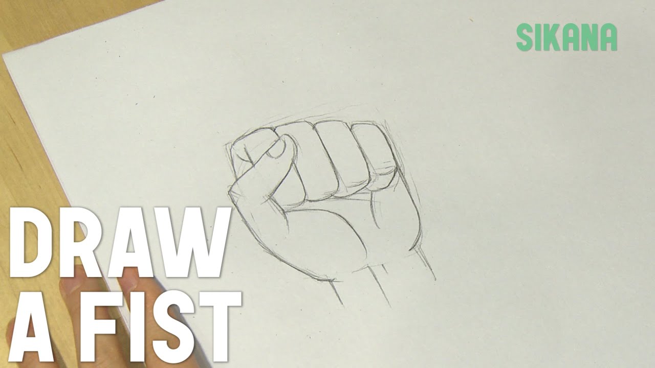 1280x720 How To Draw A Fist - Clenched Fist Drawing