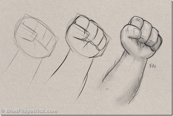 Clenched Fist Drawing At PaintingValley.com | Explore Collection Of ...