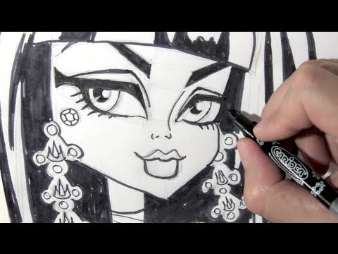480x360 how to draw cleo de nile from monster high step - Cleo De Nile Drawing