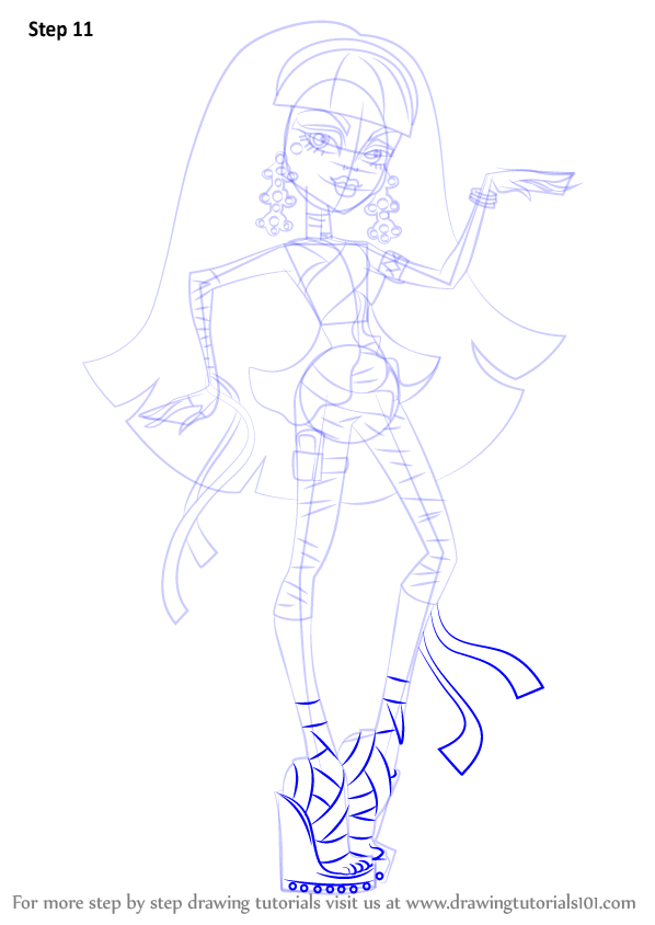 598x844 learn how to draw cleo de nile from monster high - Cleo De Nile Drawing