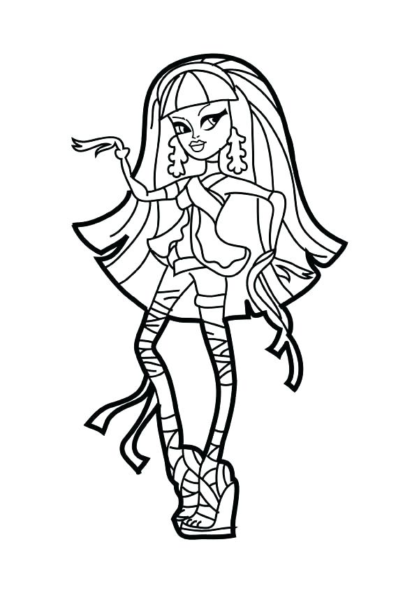 600x849 monster high coloring pages colouring - Cleo De Nile Drawing