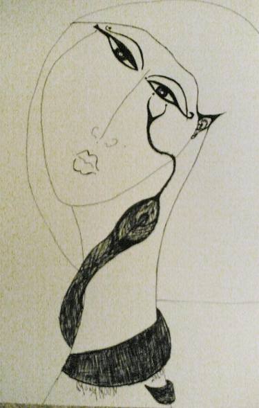 375x589 Cleopatra Drawing - Cleopatra Drawing