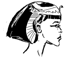 300x250 Cleopatra Drawing - Cleopatra Drawing