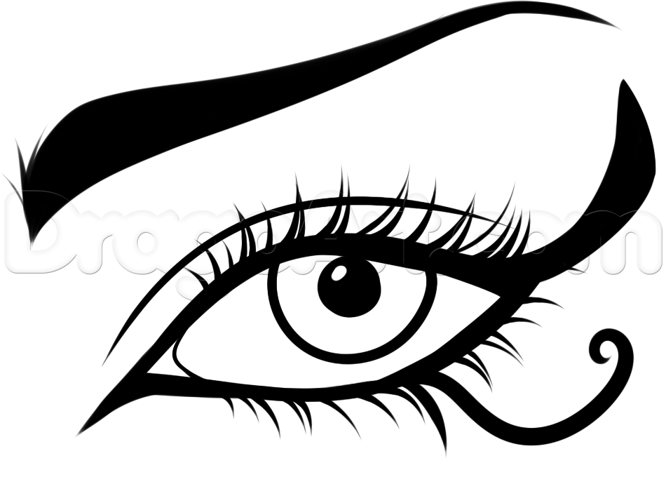 950x700 How To Draw Cleopatra Eye Makeup, Step - Cleopatra Drawing