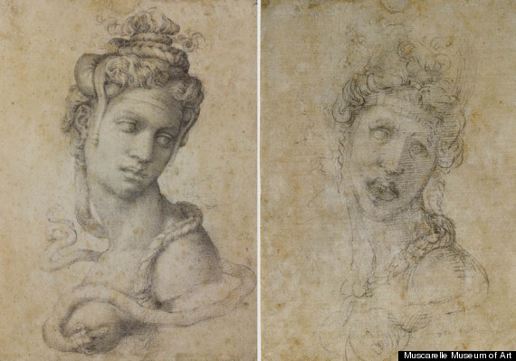 570x399 Michelangelo's Drawing Of Cleopatra May Be The Work Of His Student - Cleopatra Drawing