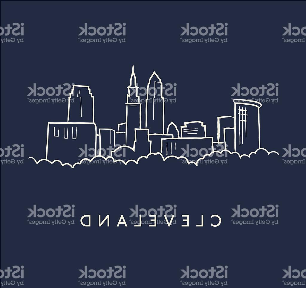 1024x963 top cleveland skyline sketch vector drawing vector art library - Cleveland Skyline Drawing