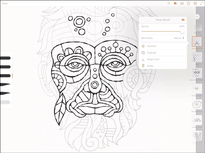 870x651 drawing abe, from paper sketch to digital artwork create - Click Drawing