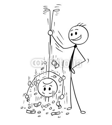 358x400 Cartoon Stick Man Drawing Conceptual Illustration Of Businessman - Client Drawing
