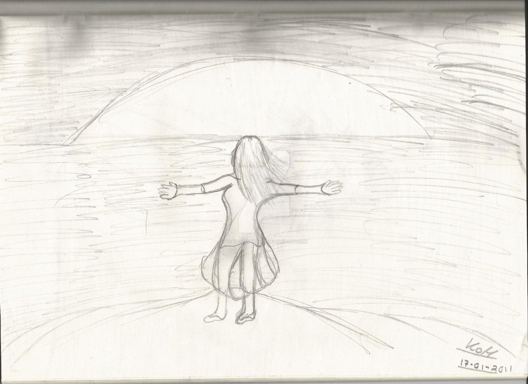 1048x762 girl - Cliff Edge Drawing