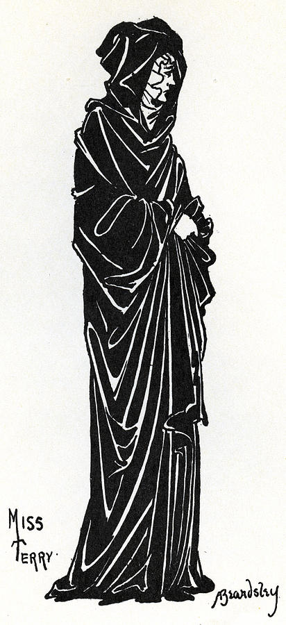 412x900 Ellen Terry As Rosamund De Clifford Drawing - Clifford Drawing