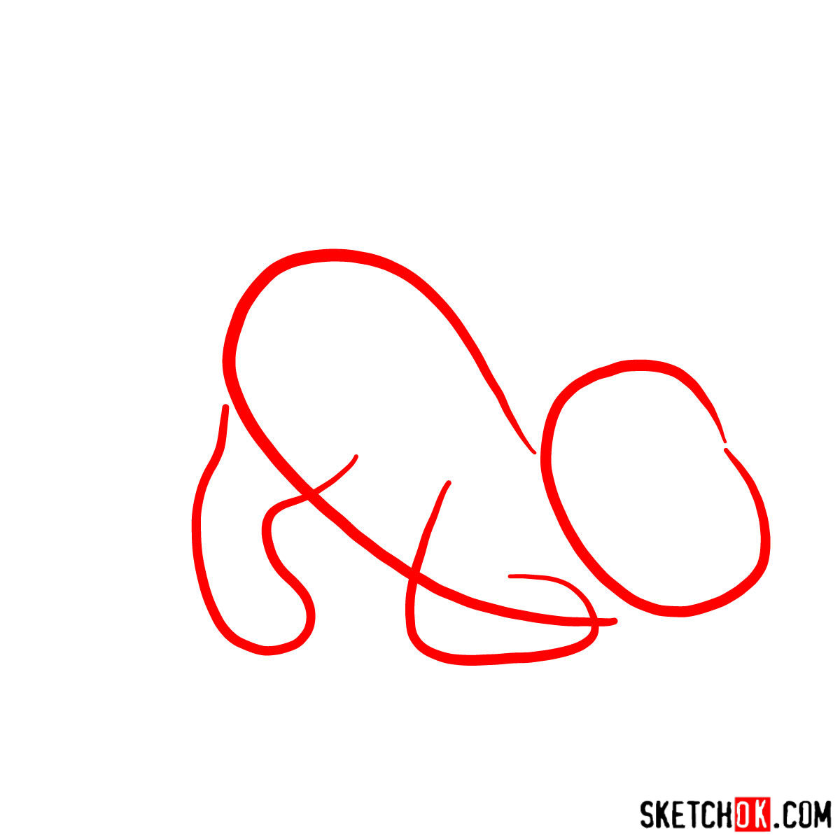 1200x1200 How To Draw Clifford The Big Red Dog - Clifford Drawing